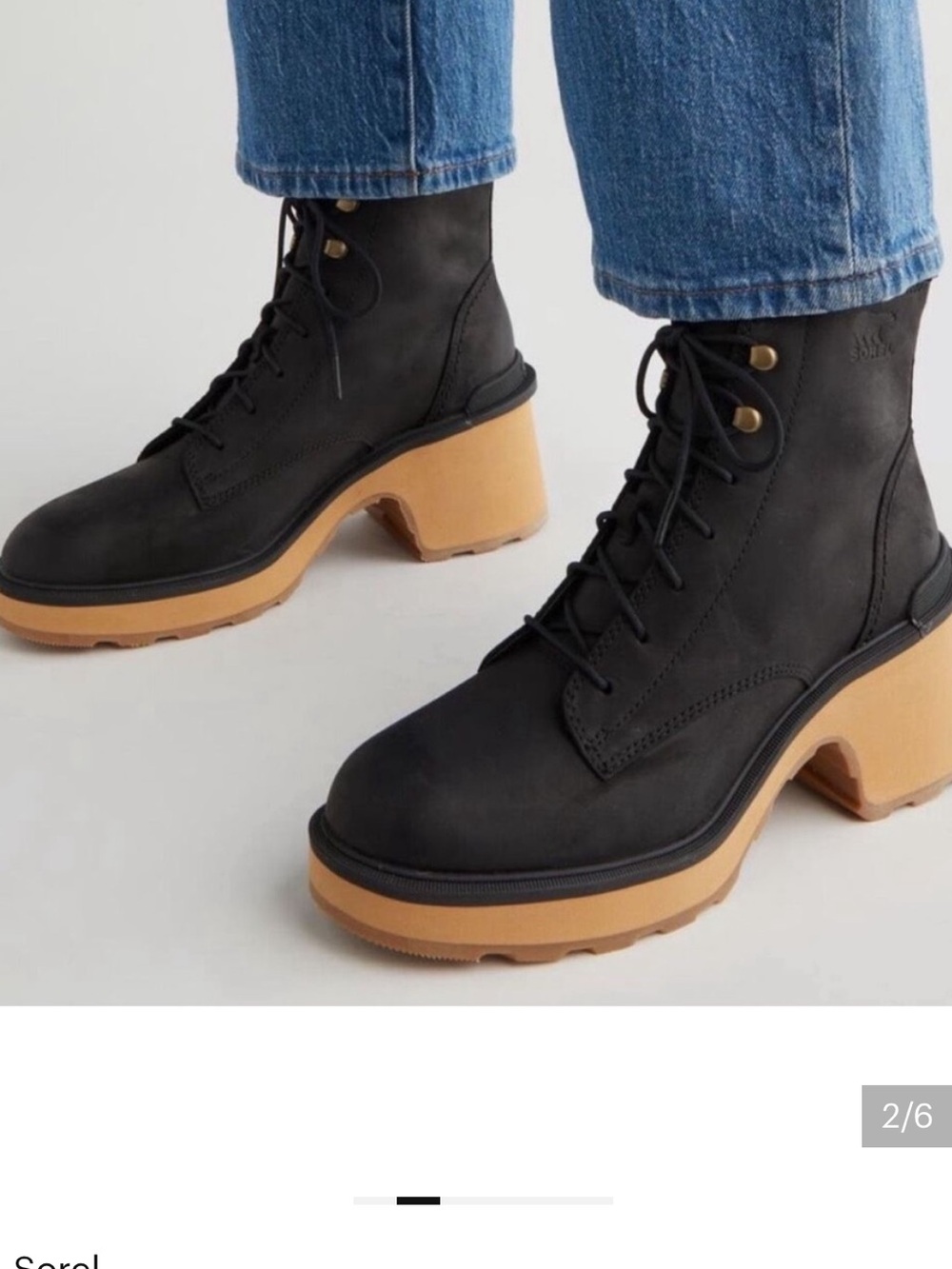 Sorel Black Lace-Up 8